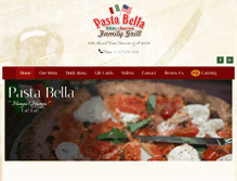 Tablet Screenshot of pastabella.com